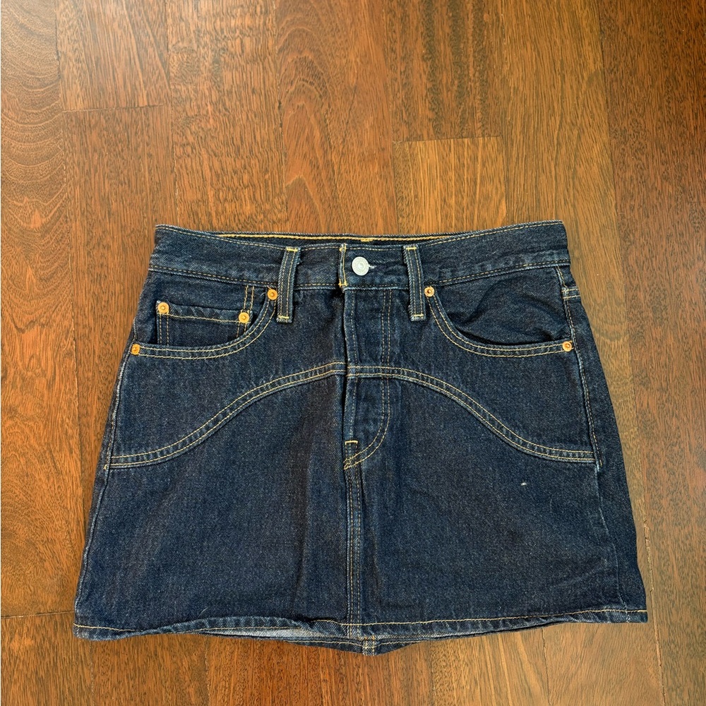 Levi's Dark Blue Denim Mini Skirt